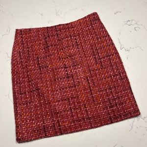 Pink tweed skirt